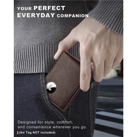 Bifold Full-Grain Leather Wallet for Men with RFID Blocking 11 Card Slots - Picture 3 of 7